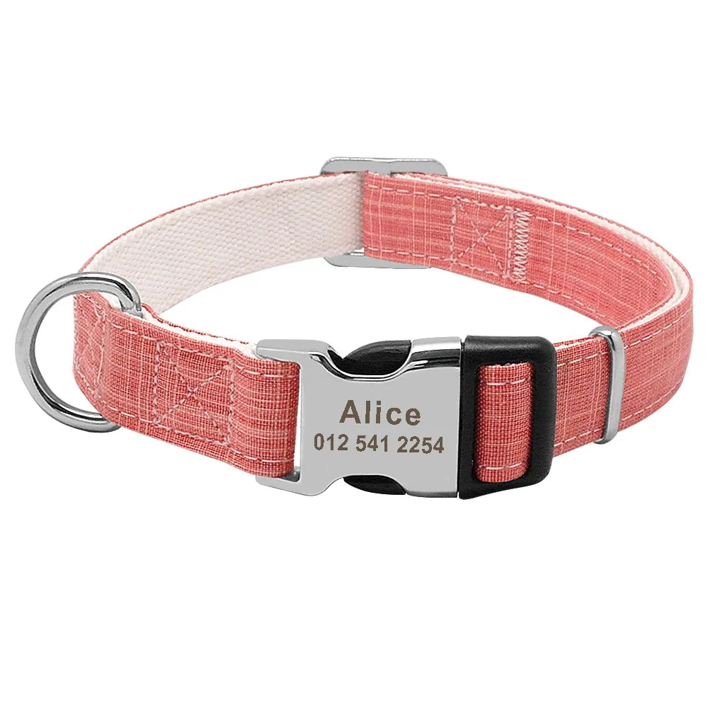 Personalized Custom Nylon Pet Dog Tag Collar