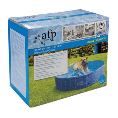 L Dog Swimming Pool Pet Chill Out Plastic Puppy Bath Splash Fun All For Paws