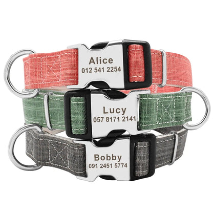 Personalized Custom Nylon Pet Dog Tag Collar